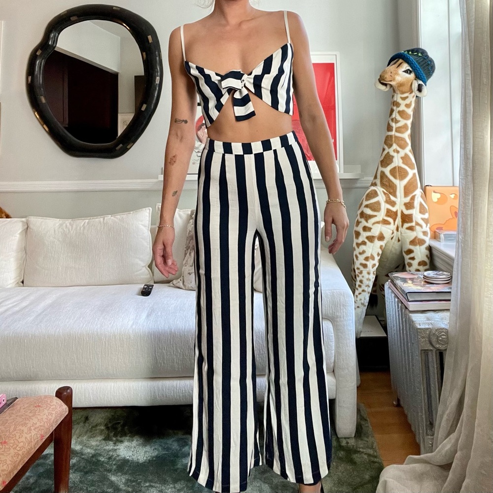 Reformation Two Piece Pinstripe Set